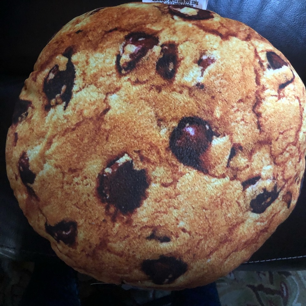 Expressions Plush Chocolate Chip Cookie Pillow NWT - Picture 2 of 4